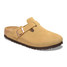 Birkenstock Women's Boston Soft Suede Clogs - Latte Cream