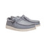 The HeyDude Men's Wally Stretch Canvas Shoes in Flannel Grey and Bone White