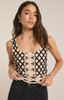 Z Supply Women's Calle Crochet Tank Top in Black colorway