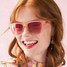 goodr Don't Make Me Blush Sunglasses in Blush Pink/Rose Gradient