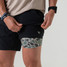 The Burlebo Men's Athletic Performance 5.5" Shorts in Heather Black