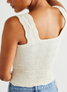 Free People Women's Love Letter Tank Top in Ivory front view