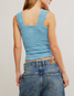 Free People Women's Love Letter Tank Top in Blissful Blue back view