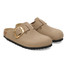 Birkenstock Women's Boston Big Buckle Clogs Tobacco Leather front view