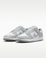 The Nike Men's Dunk Low Retro Shoes in White and Light Smoke Grey