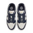 The Nike Women's Dunk Low Retro Shoes in Navy and Sail White
