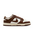 Nike Women's Dunk Low Retro Shoes in White and Brown, front view
