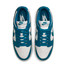The Nike Women's Dunk Low Retro Shoes in Blue Green and White