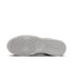 Nike Women's Dunk Low Retro Shoes in Summit White and Plum Chalk, quarter view