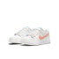 The Nike Big Kids' Dunk Low Shoes in White and Crimson