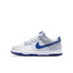 The Nike Big Kids' Dunk Low Shoes in Summit White and Deep Royal