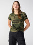 Sanctuary Women's The Perfect Camo Tee in Hiker Camo colorway