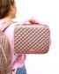 Packed Party Glitter Party Quilted Insulated Lunch Box in Rose Gold Quilted