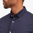 Mizzen+Main Men's Halyard Dress Shirt Navy Dot close-up