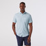 Mizzen+Main Men's Leeward Short Sleeve Dress Shirt in White Geo Bloom detail view