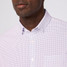 Mizzen+Main Men's Leeward Short Sleeve Dress Shirt in Mulberry Double Diamond back view