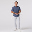 Mizzen+Main Men's Leeward Short Sleeve Dress Shirt in Navy Vine Leaf