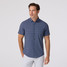 Mizzen+Main Men's Leeward Short Sleeve Dress Shirt in Navy Vine Leaf detail view