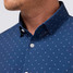 Mizzen+Main Men's Leeward Short Sleeve Dress Shirt in Midnight Navy Alternating Kite detail view