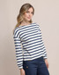 Southern Tide Women's Zayla Striped Top in Sand White colorway