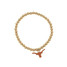 Canvas Style Texas Longhorns Ball Bead Stretch Bracelet in Burnt Orange/Gold