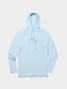The Duck Camp Men's Lightweight Performance Drirelease Hoodie in Icewater Blue
