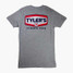 TYLER'S Gas Logo Tee Heather Grey back view - Ft. Worth
