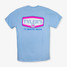 TYLER'S Gas Logo Tee Hydrangea Blue back view