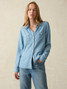 Faherty Women's Tried & True Chambray Shirt in Mid Wash colorway