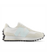 The New Balance Women's 327 Sneakers in White and Glint Blue