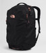 The North Face Women's Surge Luxe Backpack in TNF Black/Burnt Coral