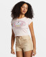 Billabong Women's Brighter Days Ahead Crop Tee in Feelin Peachy