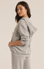 Z Supply Women's Academy French Terry Zip Up Hoodie in Classic Heather Grey