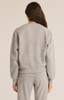 Z Supply Women's Classic Crew Fleece Sweatshirt in Classic Grey Heather