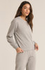 Z Supply Women's Classic Crew Fleece Sweatshirt in Classic Grey Heather