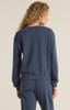 Z Supply Women's Classic Crew Fleece Sweatshirt in Midnight