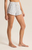 Z Supply Women's La La Ditsy Shorts in Vanilla Ice