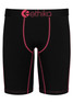 The Ethika Men's Solid Staple Boxer Briefs in Blackand Pink