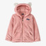 The Patagonia Toddlers' Furry Friends Fleece Hoody in Mallow Pink The Patagonia Toddlers' Furry Friends Fleece Hoody in Mallow Pink