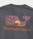 The Vineyard Vines Men's Halloween Whale Long Sleeve Tee in Evening Sky