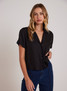 Bella Dahl Women's Flowy Button Down Top in Black