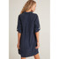 Bella Dahl Women's Long Sleeve A-Line Dress in Endless Sea side view