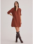 Bella Dahl Women's Long Sleeve A-Line Dress in Autumn Amber