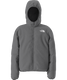 The North Face Boys' Reversible Shasta Full-Zip Hooded Jacket in Smoked Pearl front view