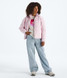 The North Face Girls' Reversible Shasta Full-Zip Jacket in Pale Blossom