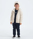 The North Face Toddlers' Osito Full-Zip Hoodie White Dune flat lay