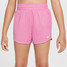 Nike Girls' One Big Kids' Dri-FIT High-Waisted Woven Training Shorts in Magic Flamingo Colorway