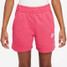 The Nike Girls' Sportswear Club Fleece 5" French Terry Shorts in Aster Pink