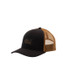 The Billabong A/Div Range Trucker Hat in the colorway Black/ Tan