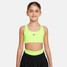 Nike Girls' Swoosh Sports Bra in Volt Black